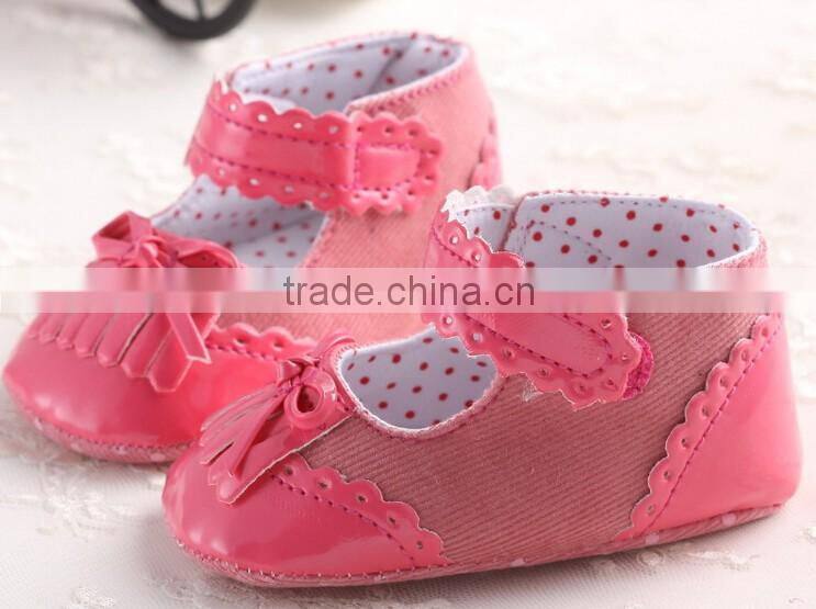 handmade custom colorful wholesale shoes girls with pu baby shoe