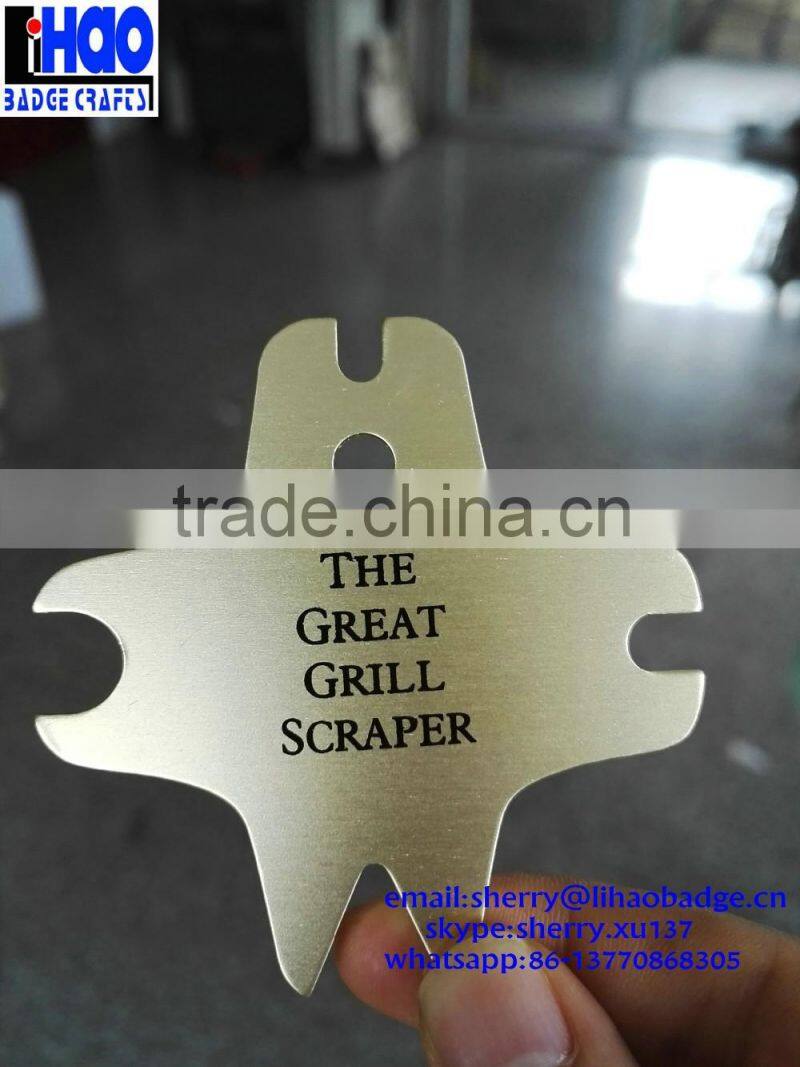 2016 Hot New Products Metal Tag For Grill Scraper