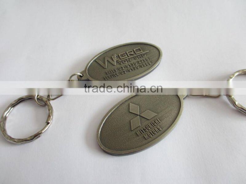 2016 quality popular keychain/custom metal Antique keychain