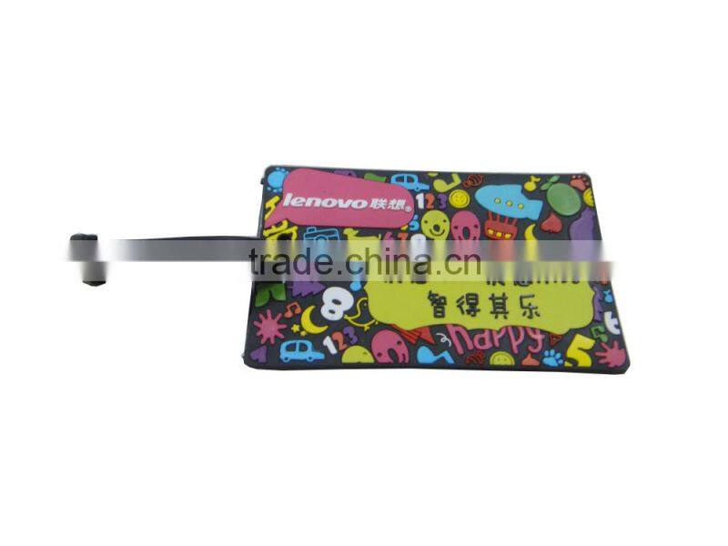 2D Embossed Soft PVC Luggage Tag;Bulk Cheap Personalized Luggage Tag;3d PVC Luggage Tag