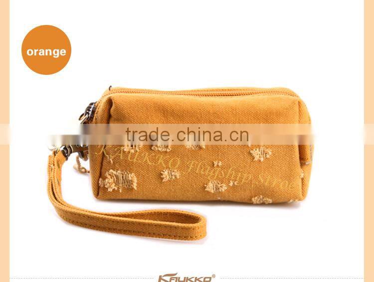 Vintage 16OZ Canvas Wallet Handbag With Outside Wallet Women for Woman Wallet Packet Money and Iphone Bag