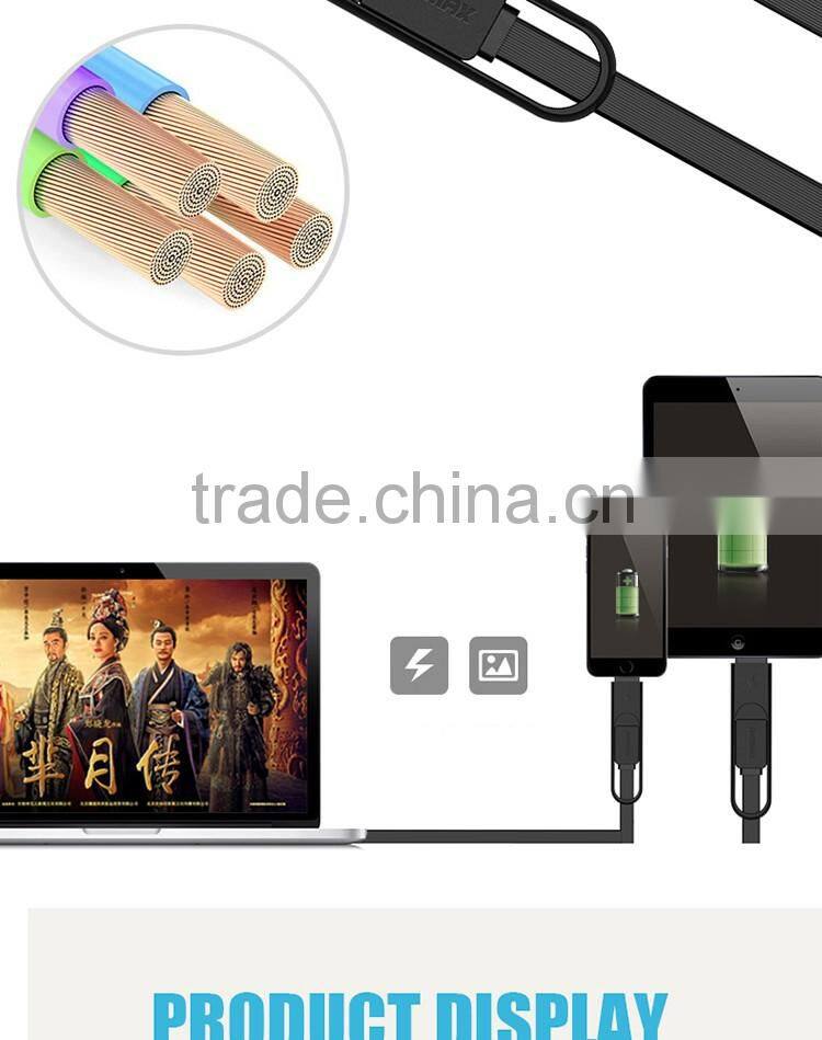 REMAX Elegant 2 in 1 High Speed Quick Chargin Data micro USB Cable for android mobile phone