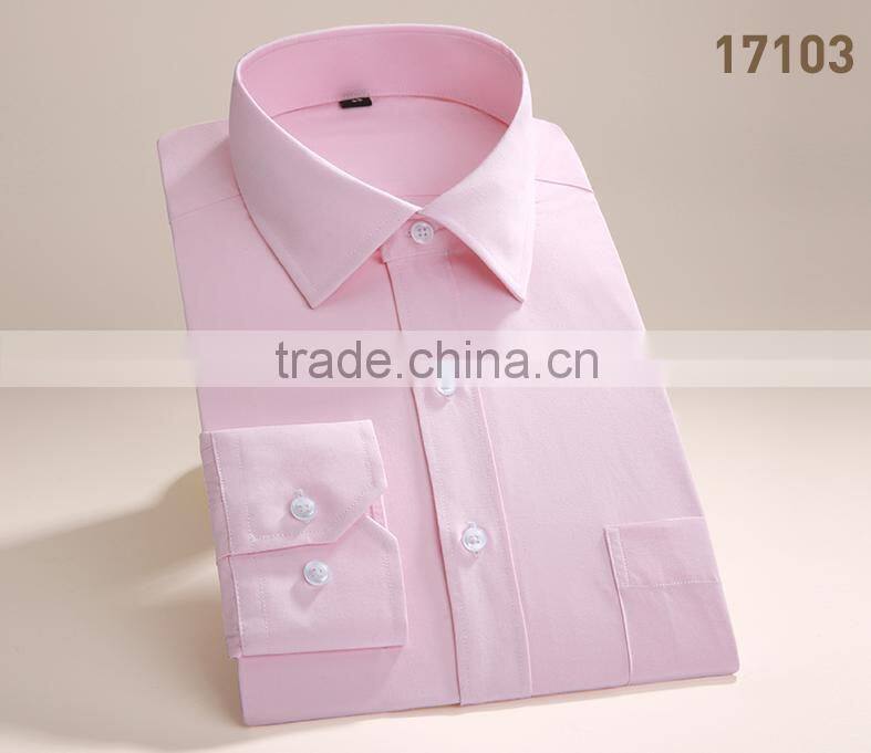 Wholesale good quality solid color bussiness shirt for men uniform