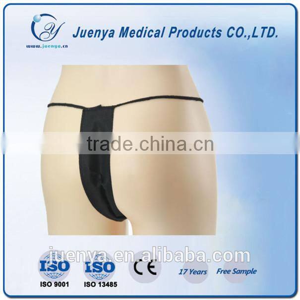 Disposable black nonwoven sheer g-string