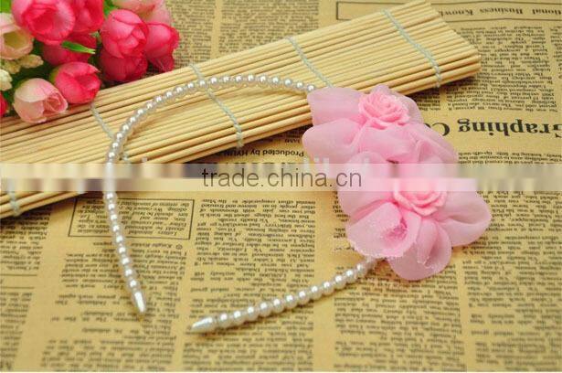 2014 Yiwu Aimee fashion faux pearl flower headband,pearl bridal headband(AM-JJ-02)
