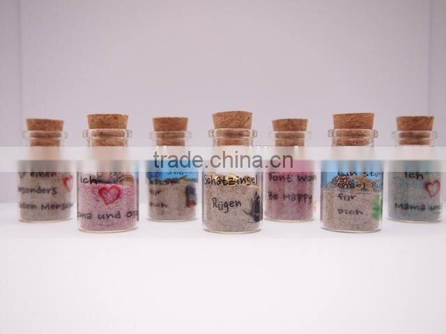Top quality different size bottle with aluminum cap, penicillin bottle floating bottle glass good luck wishing bottle