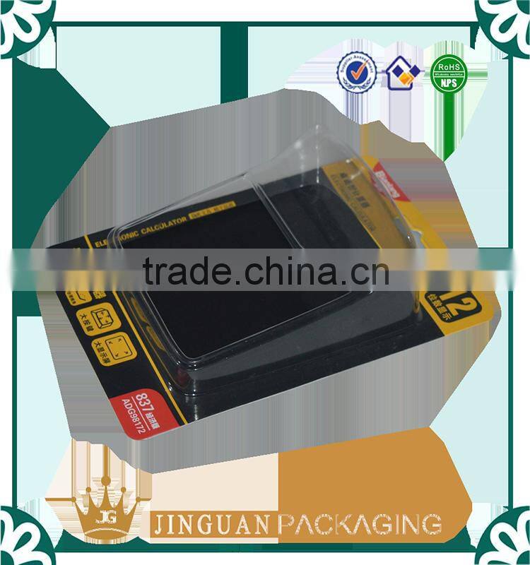 Custom plastic blister package with cardboard