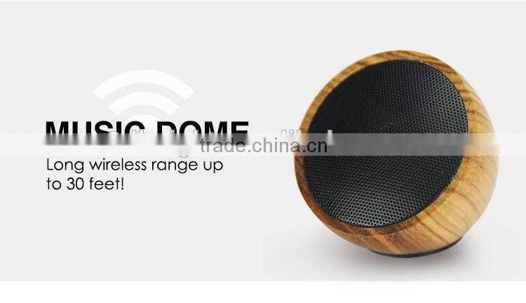 2016 Bluetooth Speaker BT 4.0 Wooden Wireless Charger Handsfree half ball bamboo wood speaker