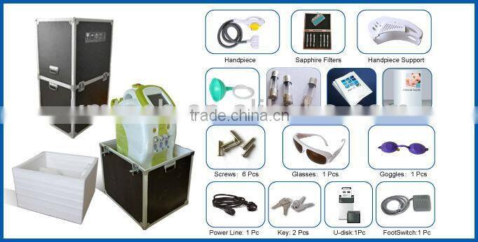 2014 most popular 3 handle ipl beauty equipment with rf function