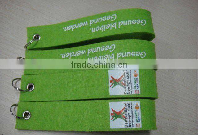 Printing felt lanyard with keychain