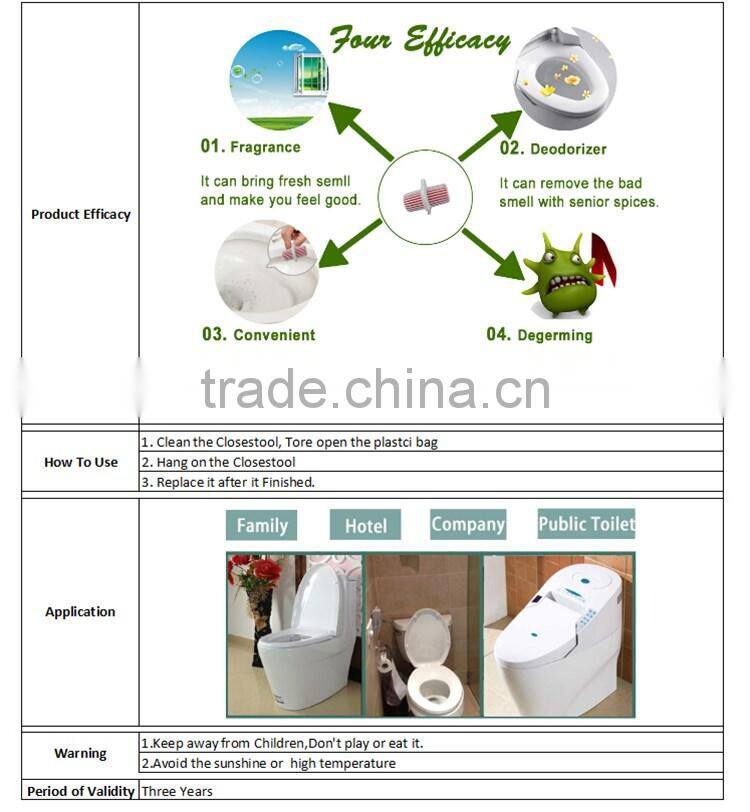 Blue-Bubble Flush Block Toilet Bowl Deodorizer/Fragrance Blue Block Solid Auto Toilet Cleaner