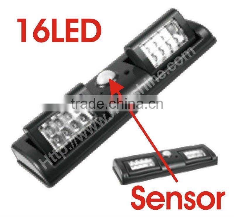 high quality PIR+CDS infrared led sensor light led sensor lighting with 16leds led light