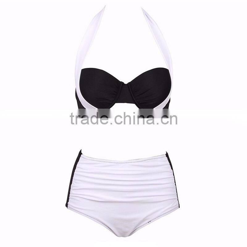 Women's Bandage Cris Cross Swimwear Push Up bating suit high waist bikini