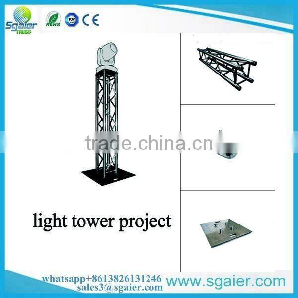 Aluminum spigot truss 6m high square flat roof exhibiton event truss for sale