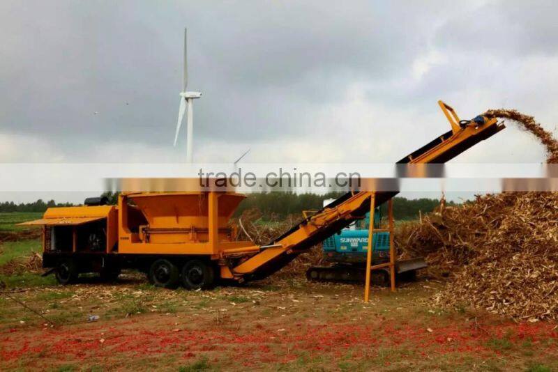 Towable 380-420HP 30-40Tons/hr Biofuel Chipper Shredder