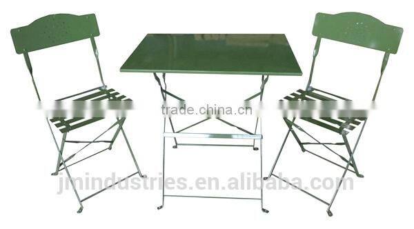 Painted iron bistro set
