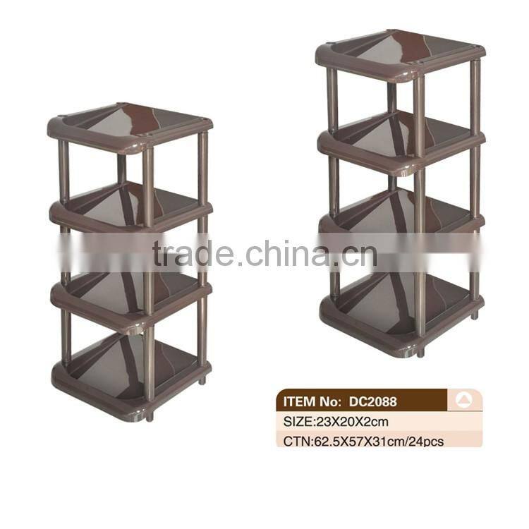 Stackable Multilayer Plastic Corner Shelf