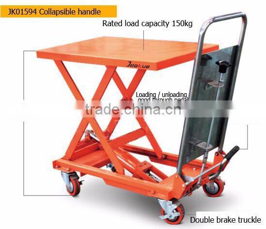 High Quality 100/150kg Pedal Lifting Double Scissors Lift Table