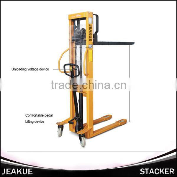 2015 Newest 1500kg Manual Hydraulic Stacker