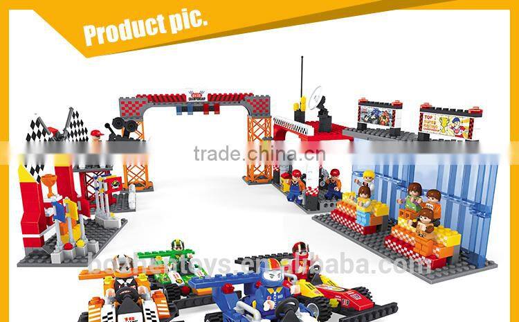 Super racing car game new products for 2016 educational building blocks play set toys for kids