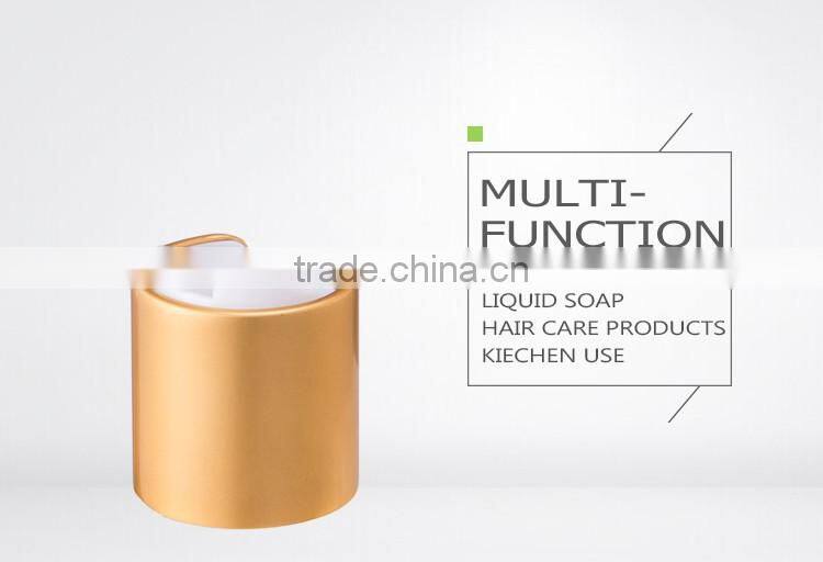 Hot China-made Yuyao nonspill feature push pull cap 24/410 silver press top cap