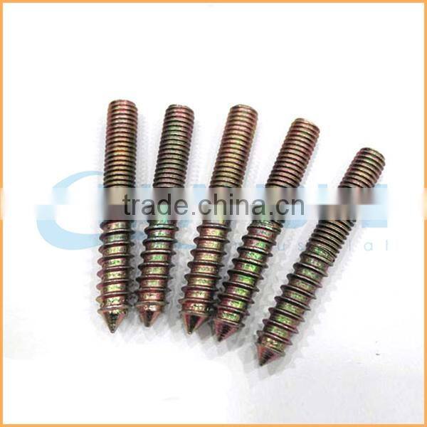 Hot sales high quality double thread zinc plate hanger bolt