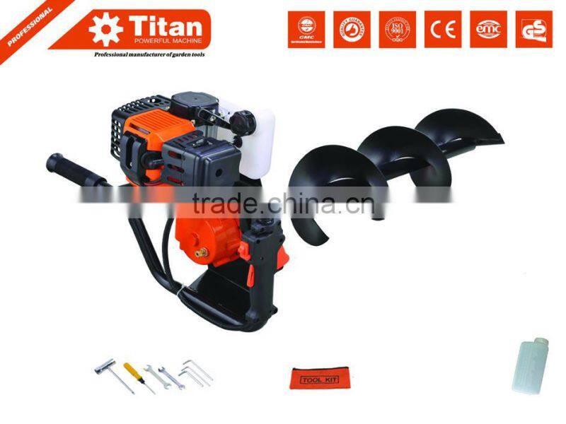 cheap gasoline petrol 52cc one man operate earth auger with CE,GS,EUII certifications