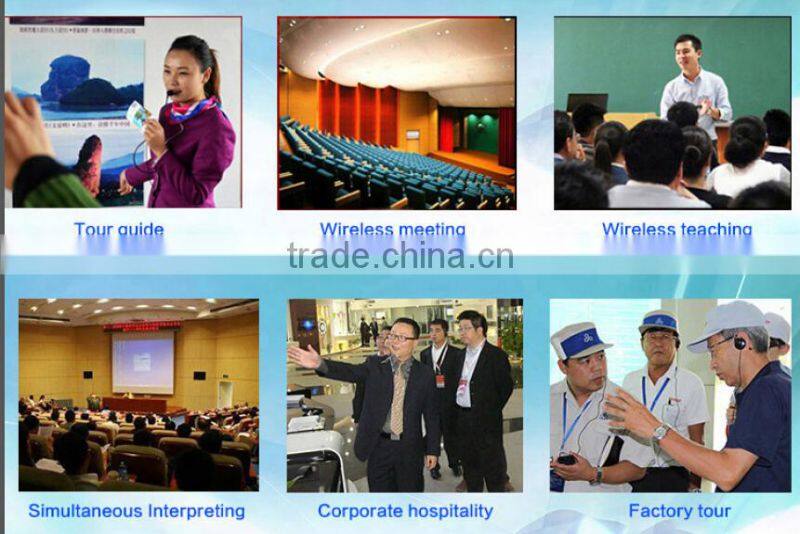 YMG-100 The smallest lightest thinnest 80M 15 hours Wireless Tour Guide System