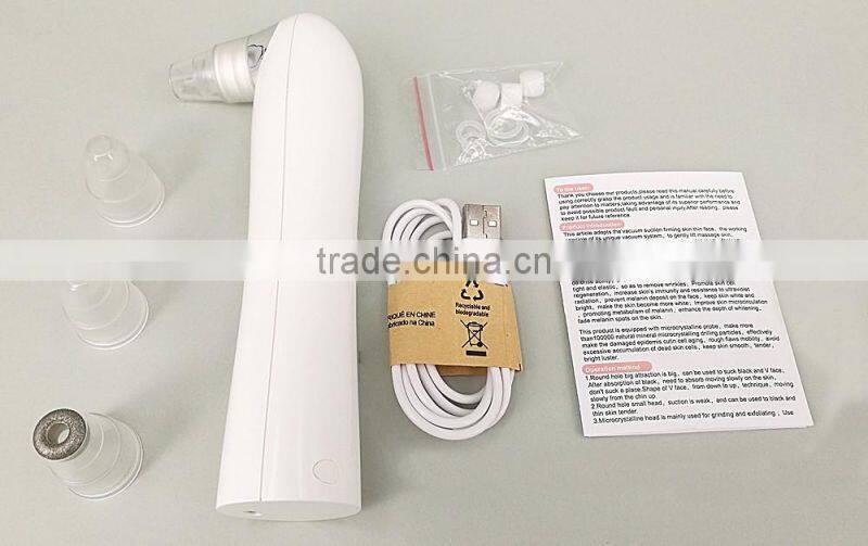 2017 Hot Sell Portable Facial Vacuum Blackhead Remover and skin peeling