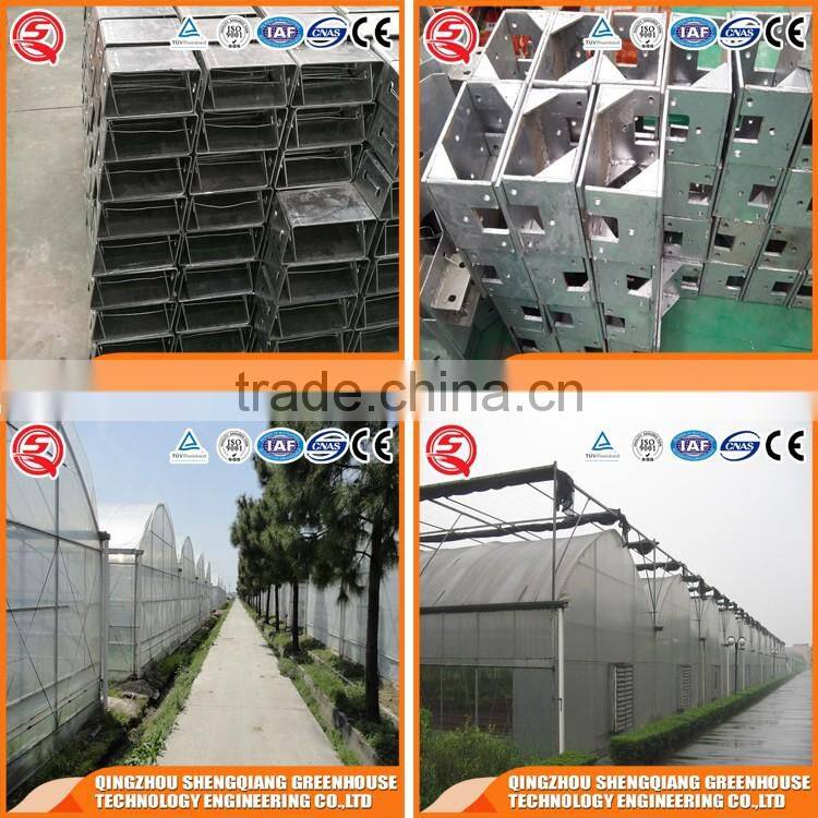 Agriculture plastic greenhouse hot dip galvanized steel frame