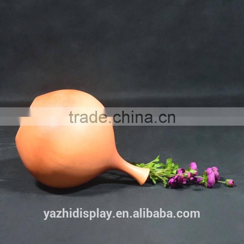 Wholesale fiberglass head shape flower vase for home decoration