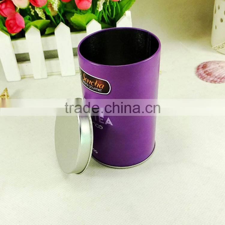 Personalized color cylindrical metal tin pen holder