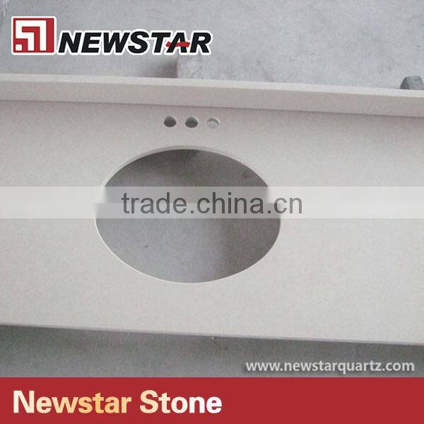 High quality sparkle white quartz small countertop