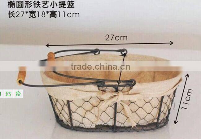 handmade wire kitchen storage basket wire basket with liner