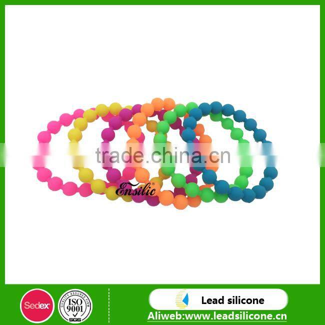 Wholesale Children BPA Free Silicone Bead Bracelets