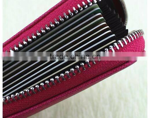 cy278 Genuine Leather Women Card Holder Wallets Small High Quality Female Pillow Purse Fashion Organ Zipper Credit Card Coin Bag