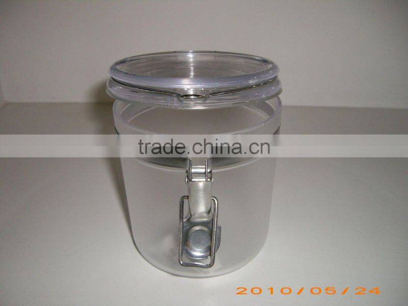 plastic round airtight canister