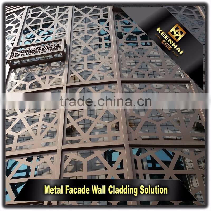 Laser Cutting Exterior Decorative Aluminium Perforated Wall Panels