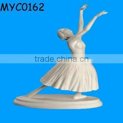 Hand carved man adult ballet dancer figurine