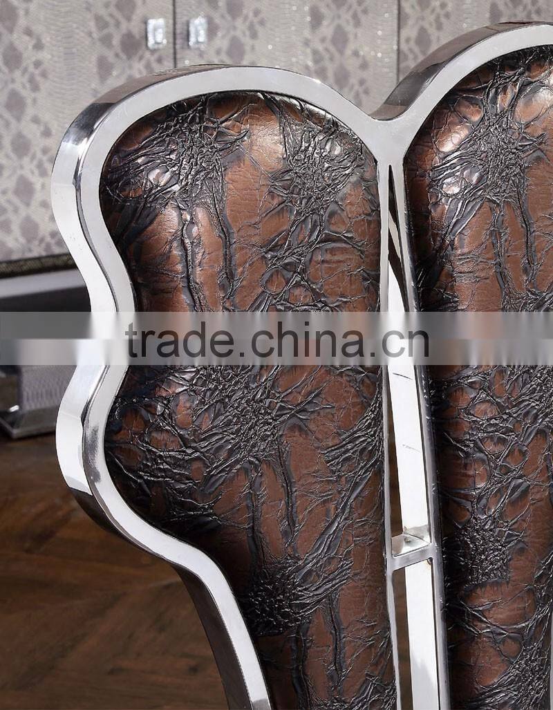 high quality Cheap new design stainless steel PU dining chair A21