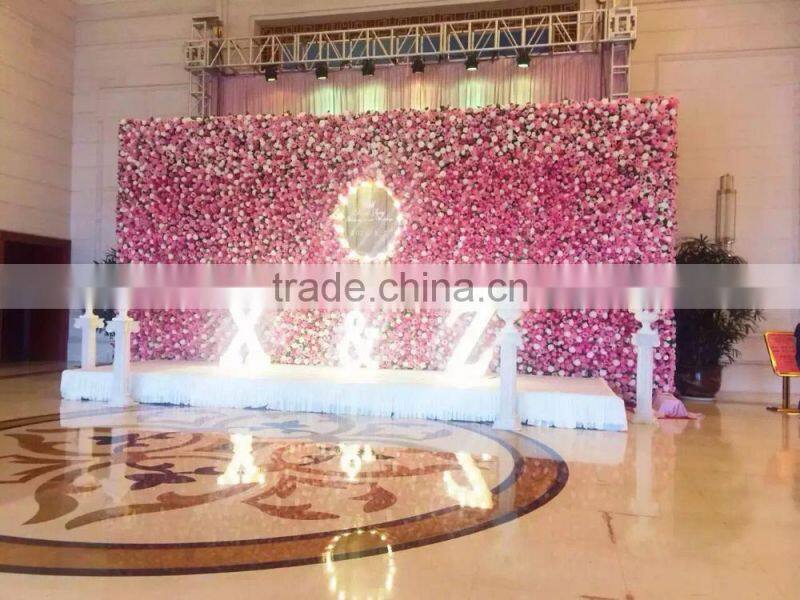 50cm x 50cm decoration artificial plastic Silk colorful paper flower wedding brick wall hanging E03 0101