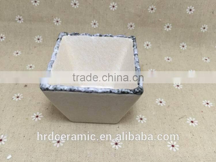 China Manufacturer stocked White Porcelain square ceramic dish