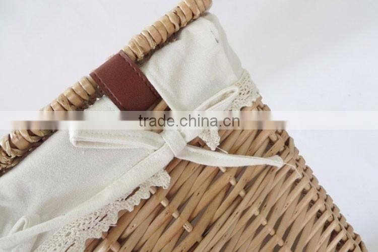 China new style home storage decorative split wicker fabric laundry basket cover