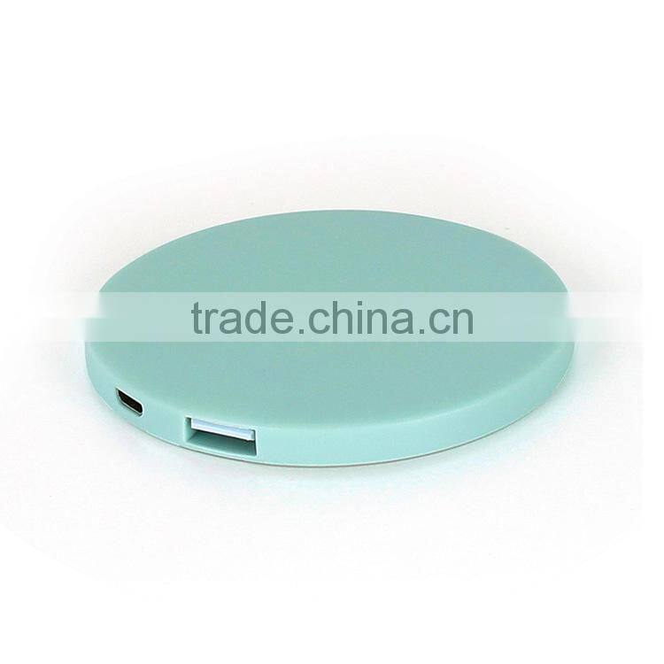 2017 New design custom logo mirror 2500mah power bank for iPhone 7