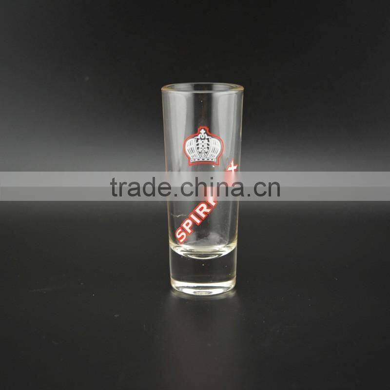 2oz clear glass clear shot glasses with customized design