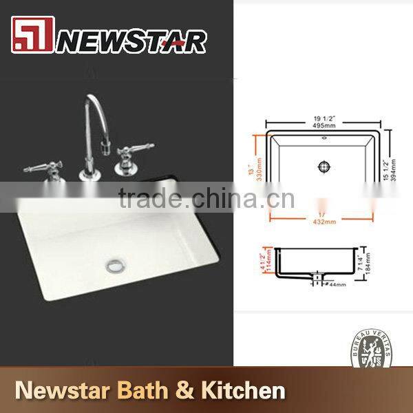 Solid wood bathroom vanity with granite countertops for inn project