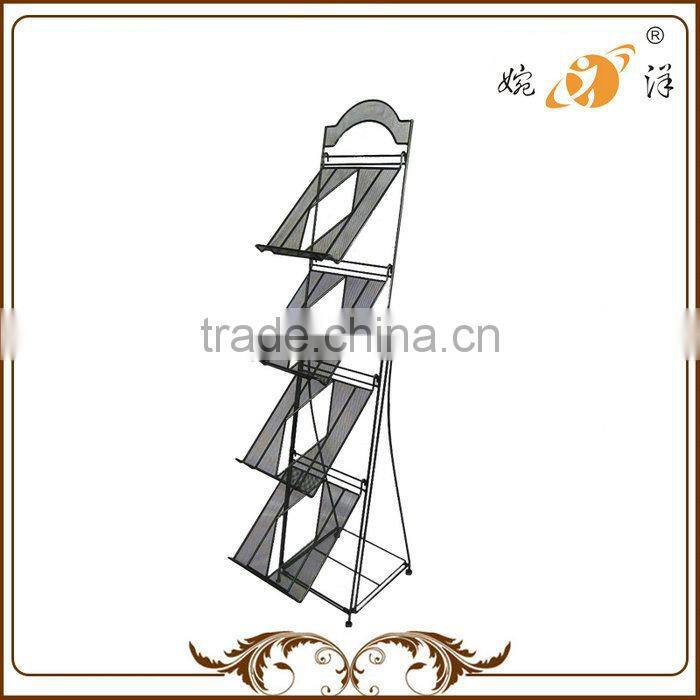 2015 Hot Selling White Magazine Metal Stand Display