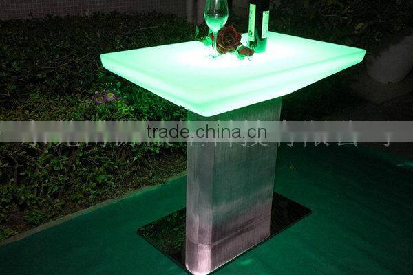 illuminated LED bar table and chair funiture, led bar counter for festival using