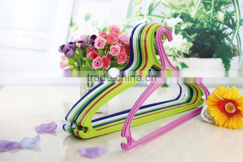 plastic houseware colorful clothes hanger plastic with pegsFLH003