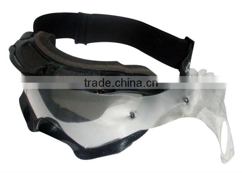 2013 new design profession motorcycle riding goggles with double lens